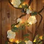 20 соларни вътрешни - външни LED лампички с цветя 1,9 м - топло бяло S_1243135, снимка 4