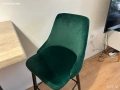 К-т маса и Бар Столове 2бр тъмнозелени/кадифе, снимка 4