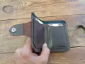 Ръчно изработен мъжки кожен портфейл , снимка 5