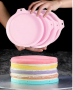  15 см Кръг Кръгла средна силиконова форма молд силиконов калъп отливка гипс основа кекс блат торта, снимка 1