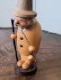 дървена статуетка старец с лула  18/4, снимка 1