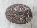 Автентична дървена маска с раковини Cowrie – Пазител от лоши очи , снимка 4