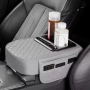 Подлакътник за автомобил – универсален сив, с поставки за чаши, джобове и място за телефон, снимка 2