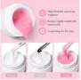 Изграждащ Полигел Polygel Поли Poly Gel прозрачен розов гел лак маникюр нокти, снимка 3