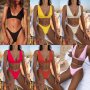 Дамски секси бански комплект бикини push up, 14цвята - 023, снимка 1 - Бански костюми - 39966586