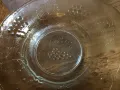 Стъклена голяма купа соц масивна фруктиера, снимка 2