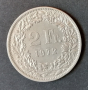2 франка Швейцария 1972  с247, снимка 1 - Нумизматика и бонистика - 36166569