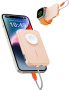 VEGER 5000mAh преносимо зарядно устройство USB C вход и изход за iPhone Samsung Huawei,жълто, розово, снимка 2