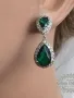 Красиви модерни обеци зелен камък Германия, снимка 11