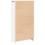 vidaXL Висок шкаф, бял, 80x35x154 см, борово дърво масив, снимка 8