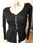 Нова дамска блуза в сиво, лилаво и черно - разпродажба, снимка 1 - Блузи с дълъг ръкав и пуловери - 34548339