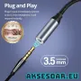Преходник от USB тип C към 3,5 мм адаптер за слушалки преобразувател стерео жак HiFi AUX аудио кабел, снимка 11