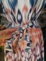 ИЗКЛЮЧИТЕЛНО КРАСИВА рокля с остро деколте и в преливащи цветове , снимка 8