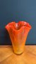 Винтидж стъклена цветна ваза, снимка 1 - Вази - 44367117