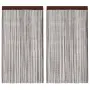 vidaXL Пердета ресни, 2 бр, 140x250 см, кафяви, снимка 1