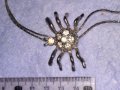 ЕФЕКТНО ПОСРЕБРЕНО КОЛИЕ с ФИГУРАЛЕН ПЕНДАНТ ПАЯЧЕ с ИСКРЯЩИ КРИСТАЛИ 38658, снимка 10