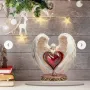 2D Бохемски Стил Акрилен Настолен Декор с подставка- Ангел със сърце, снимка 4