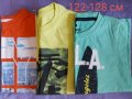 3 тениски 122-128 см, снимка 1 - Детски тениски и потници - 34000382