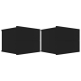 vidaXL Нощни шкафчета, 2 бр, черни, 40x30x30 см, ПДЧ(SKU:801056, снимка 1 - Шкафове - 44549015