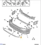 7414FT,9644596777,капаче теглич задна броня PEUGEOT 407, снимка 3