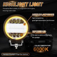 Нови 2бр.72W LED спот светлини фарове/Кола Джип, снимка 5 - Части - 41475309