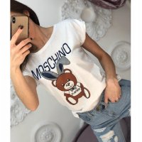 Тениска Moschino Bear принт Дамски и детски Различни модели, снимка 3 - Тениски - 30979974