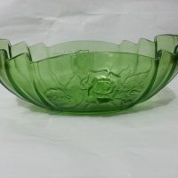 Стара стъклена купа фруктиера цветно стъкло, снимка 1 - Антикварни и старинни предмети - 36017257