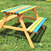 Детска маса с две пейки; Детски масички; Дървена маса за деца, снимка 13 - Други - 40149772