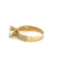 Златен дамски пръстен 3,28гр. размер:55 14кр. проба:585 модел:22109-6, снимка 2 - Пръстени - 44768766