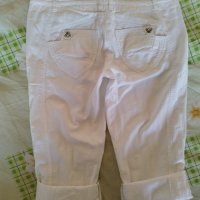 Дамски бели панталонки M, L/28, 29, 30, 31+подарък блуза M, L, снимка 4 - Къси панталони и бермуди - 40940845