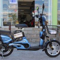 Електрически скутер-велосипед EBZ16 500W - BLUE , снимка 3 - Мотоциклети и мототехника - 41827635