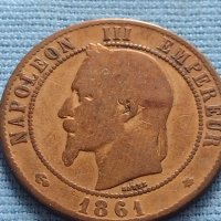 Рядка монета 10 сантима 1861г. Франция Наполеон трети за КОЛЕКЦИЯ 30322, снимка 7 - Нумизматика и бонистика - 42683149