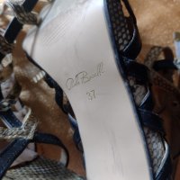 Елегантни кожени сандали на ток , снимка 4 - Дамски елегантни обувки - 42539603