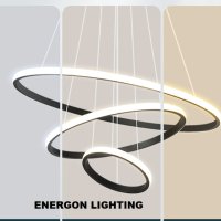 Луксозна LED лампа висок клас висяща димируема три цвята три сегмента, снимка 3 - Лед осветление - 41647034
