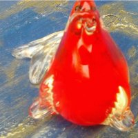 Стъклен цветен морж, снимка 4 - Други ценни предмети - 40323295