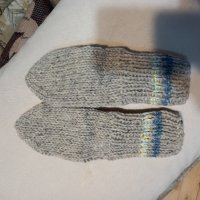 Ръчно плетени детски чорапи от вълна, ходило 16 см, снимка 2 - Чорапи - 39875488