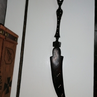 Голям масайски абаносов нож, снимка 2 - Други - 36092481
