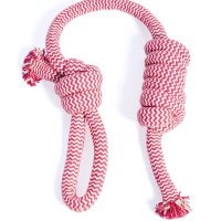 Въже за играчка за куче 63см - розово, снимка 1 - За кучета - 42350888