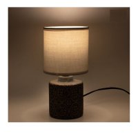Настолна лампа с абажур, керамична основа,  13 x 26 см, 220-240V, снимка 2 - Настолни лампи - 42508701