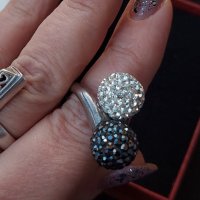 Сребърен пръстен с камъни "Swarovski" проба 925 , снимка 2 - Пръстени - 26286113