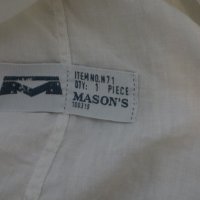 Мъжка риза с дълъг ръкав от лен Mason's, снимка 5 - Ризи - 40727552