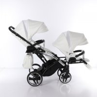 Бебешка количка Junama Mirror Satin Duo Slim 2в1, 3в1 НОВА, снимка 11 - Детски колички - 42081908
