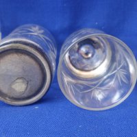 Руски кристални чашки за концентрат с метално дъно, снимка 3 - Чаши - 41648405