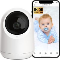 SwitchBot Baby Monitor 2K вътрешна камера,Pan Tilt ,360°нощно виждане,двупосочно аудио,2.4G Wi-Fi, снимка 1 - Камери - 40250178