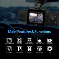 Нова двойна камера за автомобили / кола с нощно виждане, GPS, G-сензор, снимка 2 - Аксесоари и консумативи - 36197889