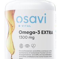 Osavi Omega-3 Extra, 1300 mg (лимон) - 120 меки капсули (EAN 5904139922767), снимка 1 - Хранителни добавки - 42179516