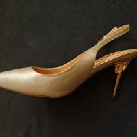Сребристо елегантни обувки FABIANO, снимка 1 - Дамски обувки на ток - 37962445