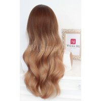 Дълга светлокестенява омбре перука на вълни Жасмин, снимка 7 - Аксесоари за коса - 30987248