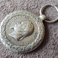 Френски империален възпоменателен медал от Италианката кампания 1859, снимка 2 - Антикварни и старинни предмети - 41344222