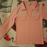 Розова блуза Барби S-5лв.НОВА, снимка 1 - Блузи с дълъг ръкав и пуловери - 41697484